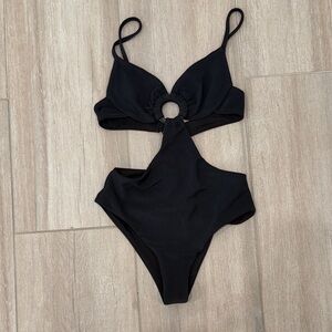 Beach Riot Black Cutout One Piece Swimsuit